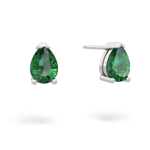 lab emerald stud earrings