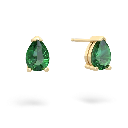 lab emerald stud earrings