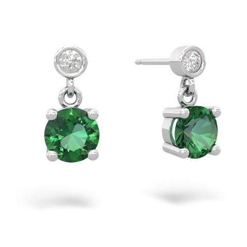 lab emerald stud earrings