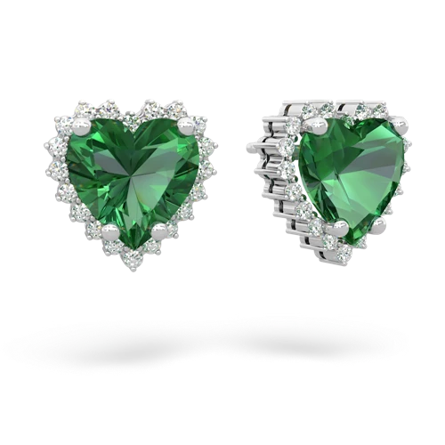 lab emerald timeless earrings
