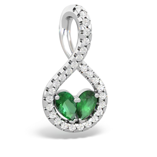 lab emerald-emerald pave twist pendant