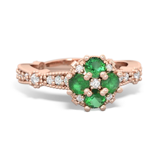 lab emerald-emerald art deco engagement ring