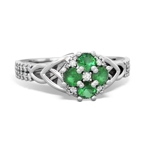 lab emerald-emerald engagement ring