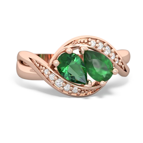 lab emerald-emerald keepsake curls ring
