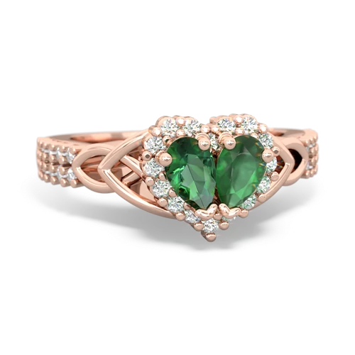 lab emerald-emerald keepsake engagement ring