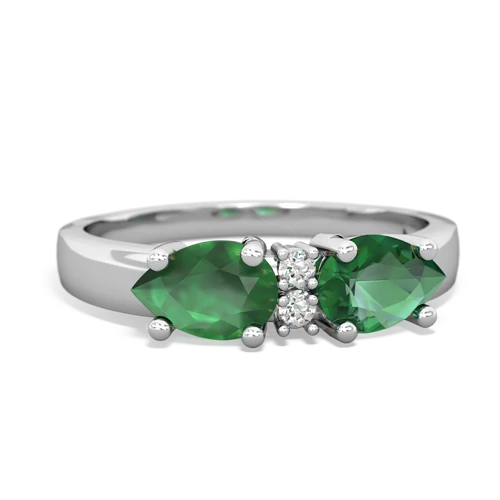 lab emerald-emerald timeless ring