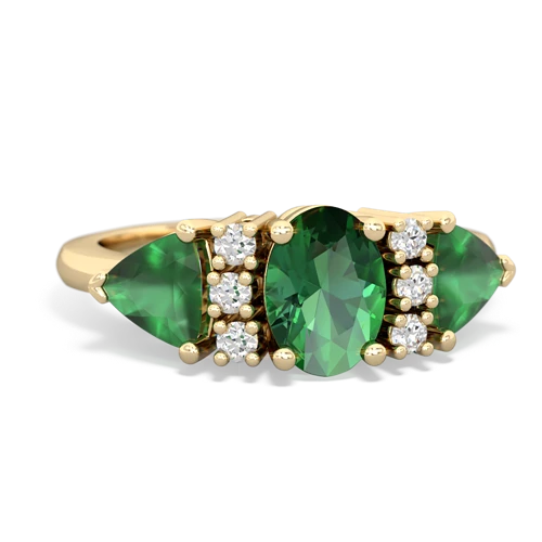 lab emerald-emerald timeless ring