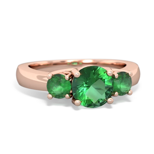 lab emerald-emerald timeless ring