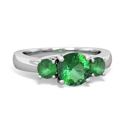 lab emerald-emerald timeless ring