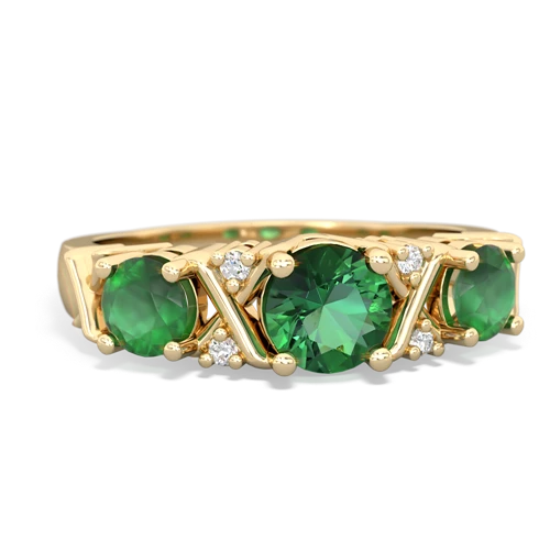 lab emerald-emerald timeless ring