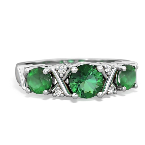 lab emerald-emerald timeless ring