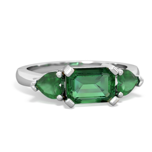 lab emerald-emerald timeless ring