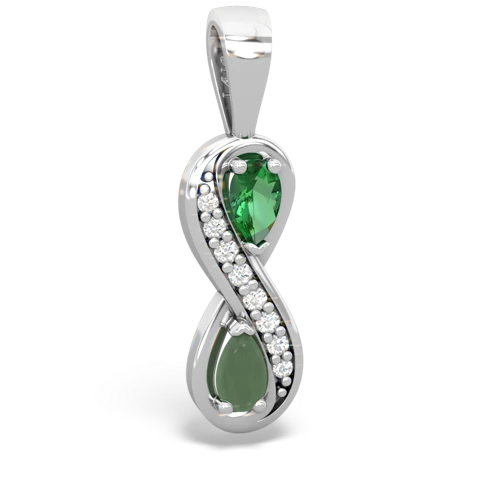 lab emerald-jade keepsake infinity pendant