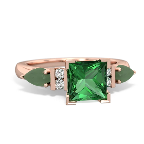 lab emerald-jade engagement ring