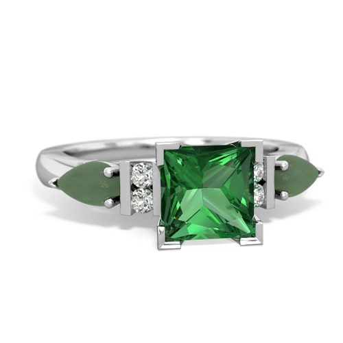 lab emerald-jade engagement ring