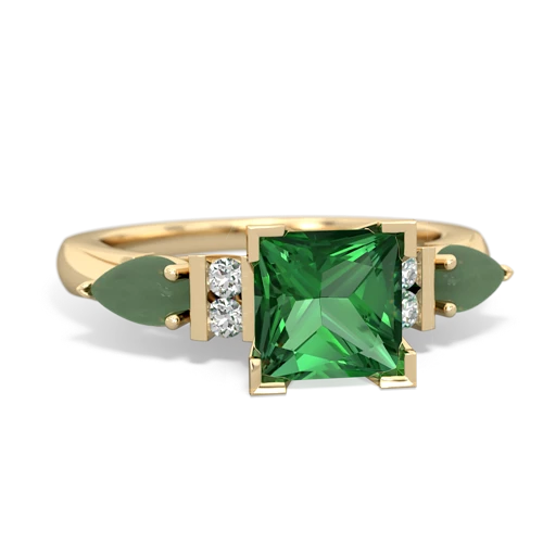 lab emerald-jade engagement ring