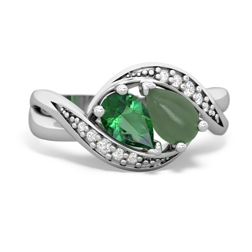 lab emerald-jade keepsake curls ring