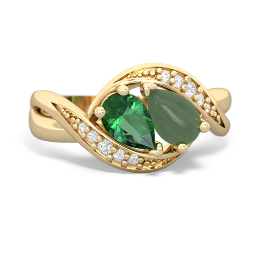 lab emerald-jade keepsake curls ring