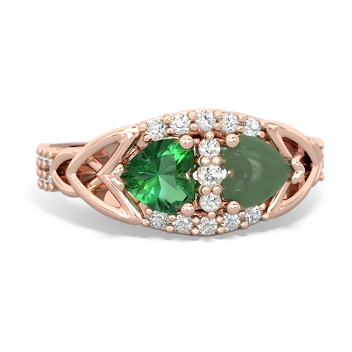 lab emerald-jade keepsake engagement ring