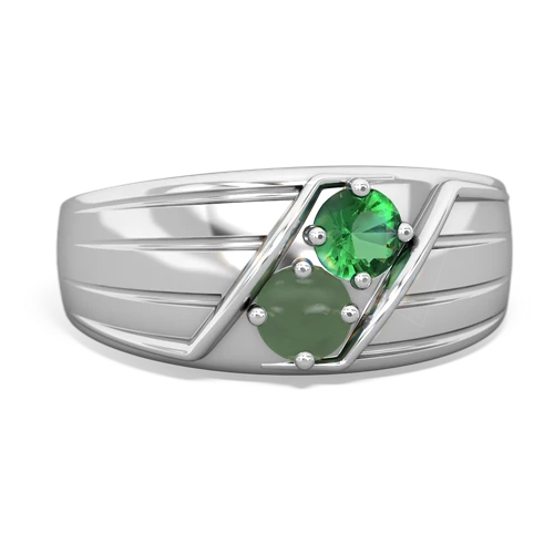 lab emerald-jade mens ring