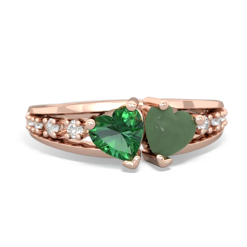 lab emerald-jade modern ring