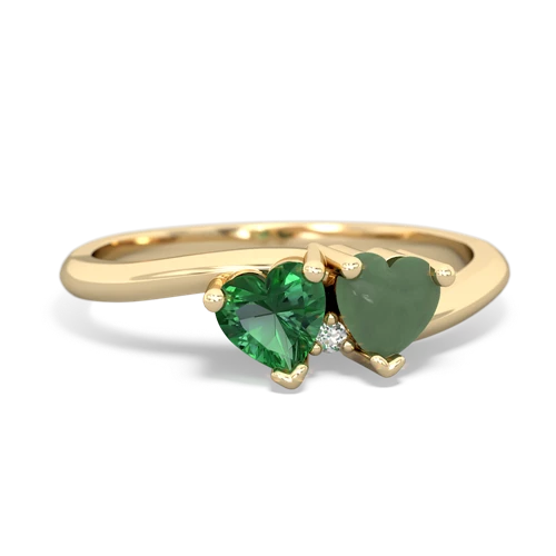 lab emerald-jade sweethearts promise ring