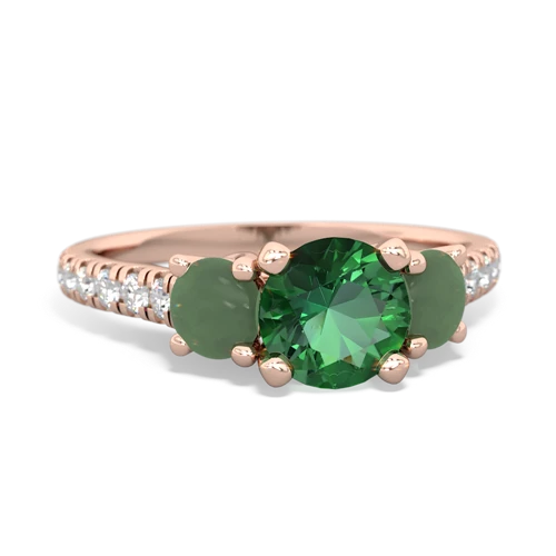 lab emerald-jade trellis pave ring