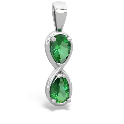 lab emerald-lab emerald infinity pendant
