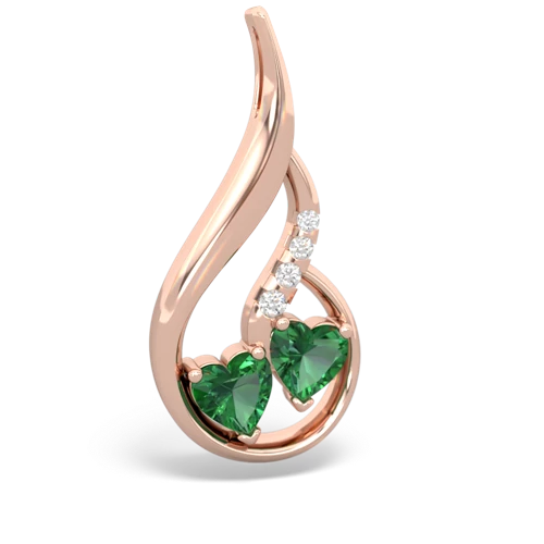 lab emerald-lab emerald keepsake swirl pendant
