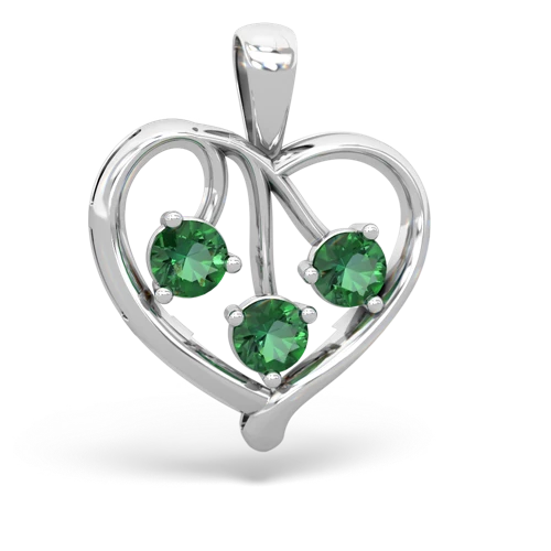 peridot-onyx love heart pendant