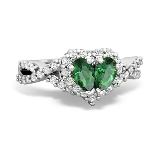 lab emerald-lab emerald engagement ring