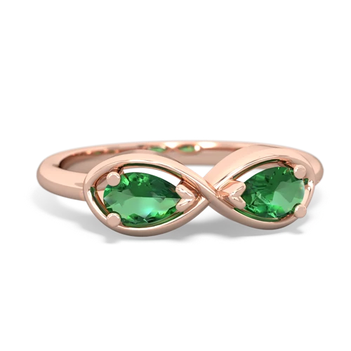 lab emerald-lab emerald infinity ring