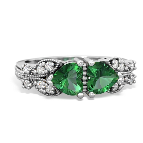 lab emerald-lab emerald keepsake butterfly ring