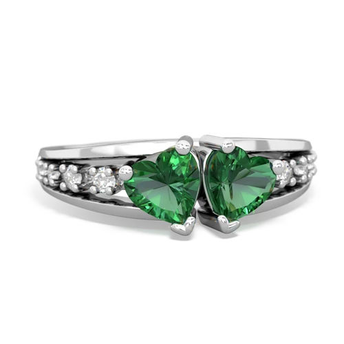 lab emerald-lab emerald modern ring