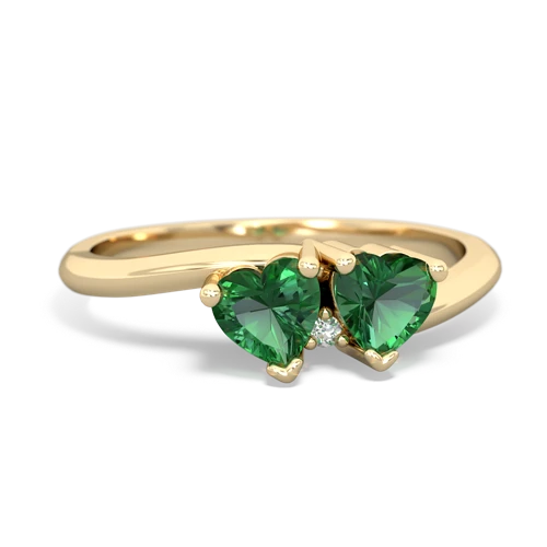 lab emerald-lab emerald sweethearts promise ring