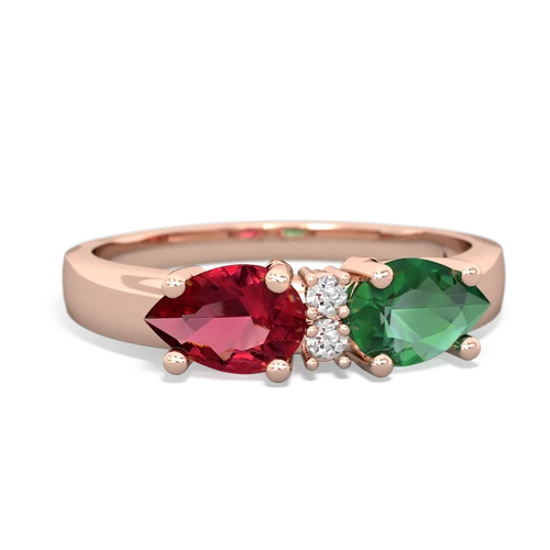 lab emerald-lab ruby timeless ring