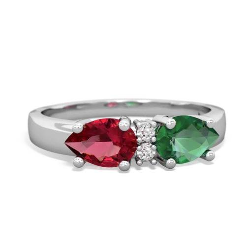 lab emerald-lab ruby timeless ring