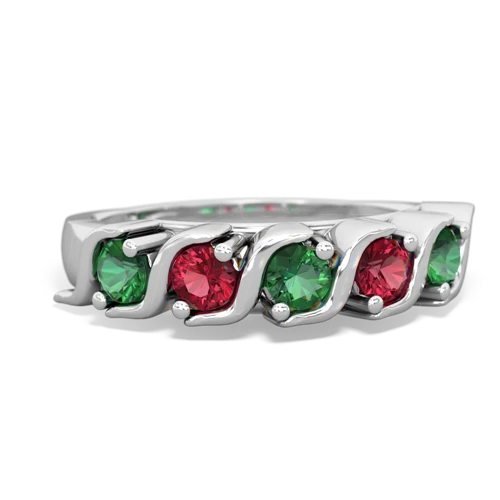 lab emerald-lab ruby timeless ring