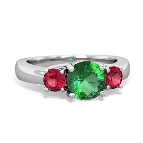 lab emerald-lab ruby timeless ring