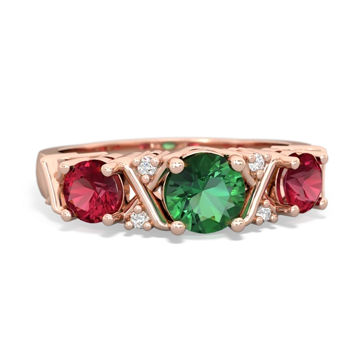 lab emerald-lab ruby timeless ring