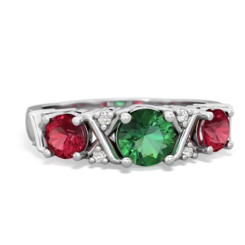 lab emerald-lab ruby timeless ring