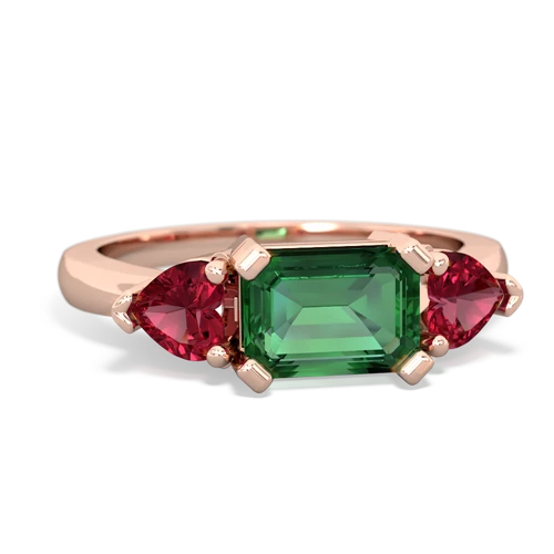 lab emerald-lab ruby timeless ring