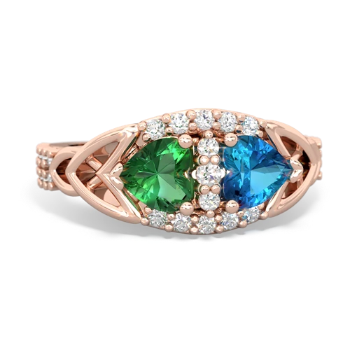 lab emerald-london topaz keepsake engagement ring