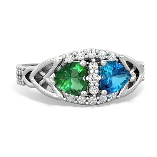 lab emerald-london topaz keepsake engagement ring