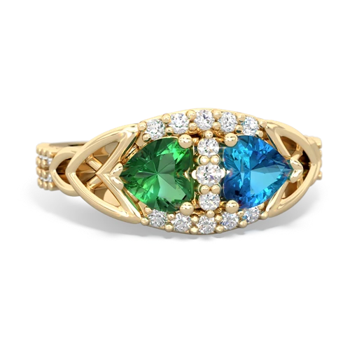 lab emerald-london topaz keepsake engagement ring