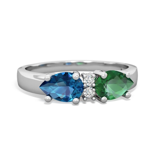 lab emerald-london topaz timeless ring