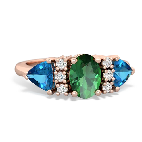 lab emerald-london topaz timeless ring