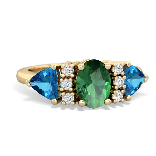 lab emerald-london topaz timeless ring