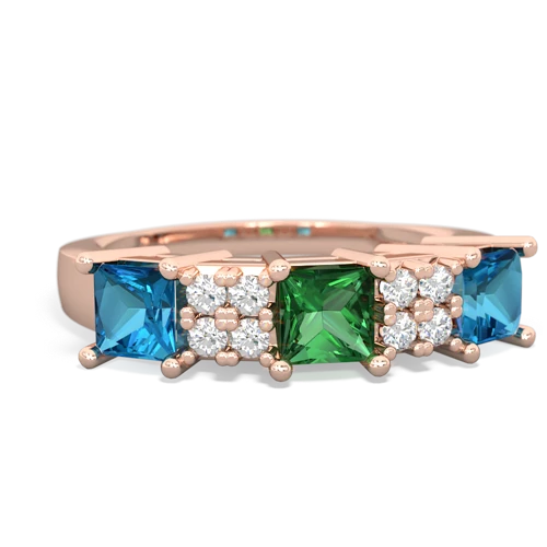 lab emerald-london topaz timeless ring