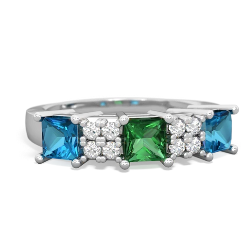 lab emerald-london topaz timeless ring